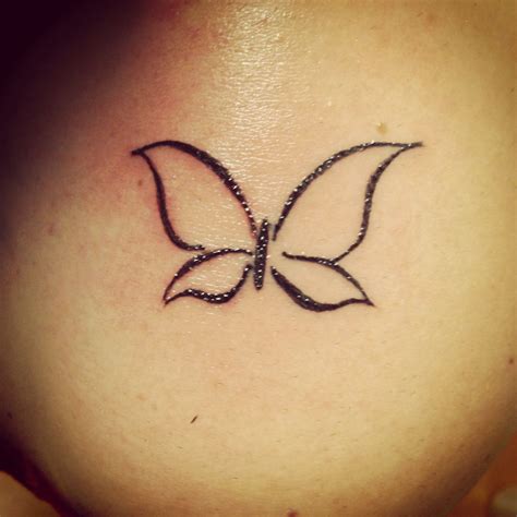 Simple butterfly tattoo. | Tattoo | Pinterest | Simple butterfly tattoo ...