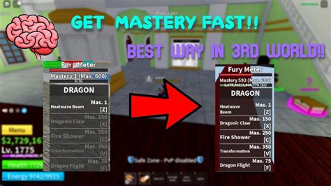 [Blox Fruits] BEST WAY TO GET MASTERY IN 3RD WORLD!! +300 MASTERY IN 45 MINUTES! - YouTube