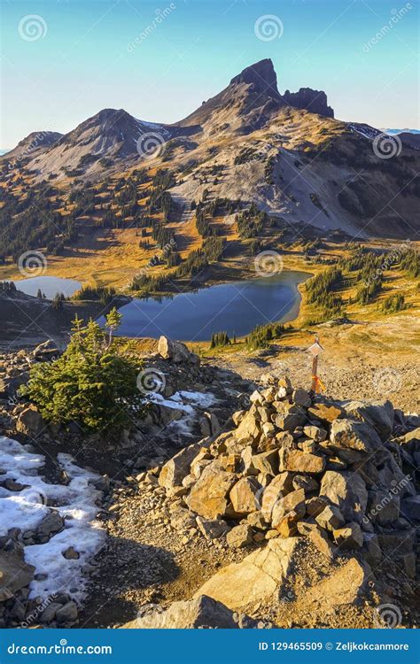 Black Tusk Volcano Rock Landscape Blue Lake Garibaldi Park BC Canada Stock Image - Image of ...