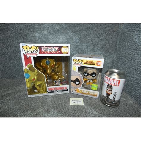 3 x various Funko Pop collectible figures inc a 25th anniversary special edition Yu-Gi-Oh! Winged Dr