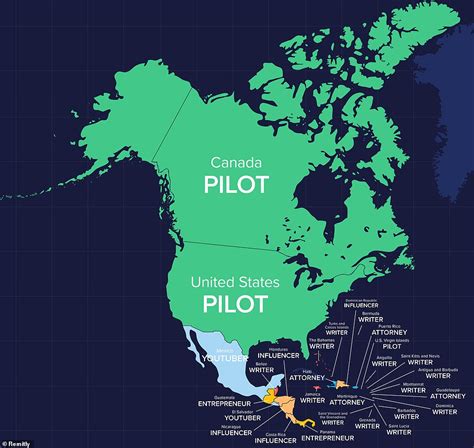 Fascinating maps show how being a pilot is the world's No.1 dream job from the USA to the UK ...