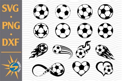 Free Soccer Soccer Flame Bundle SVG PNG DXF EPS Cut File