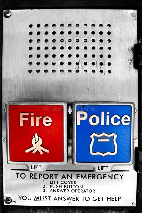 Emergency Call Box Sign with Blue Strobe. Stock Photo - Image of phone, emergency: 10298998