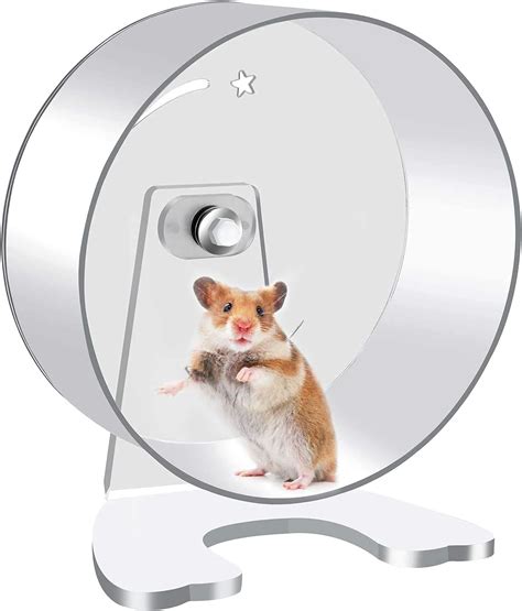 Hamster Wheel Silent, 17cm/20cm/22cm Dual-Bearing Hamster Exercise Wheel Quiet Spinning for ...