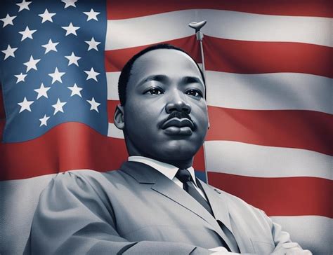 Premium AI Image | Martin Luther king day with USA flag