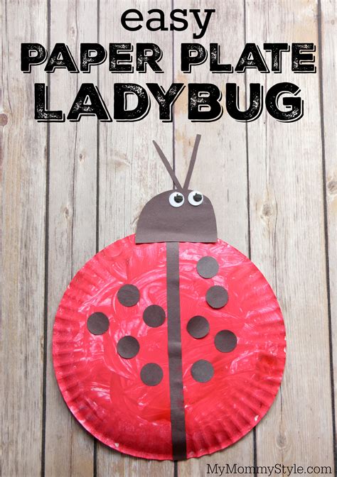 Easy Paper Plate Ladybug Craft - My Mommy Style