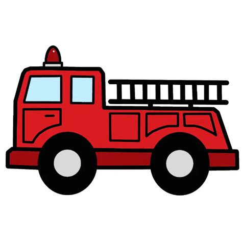 Cartoon Clip Art Firetruck Emergency Vehicle Truck Statuette | Zazzle