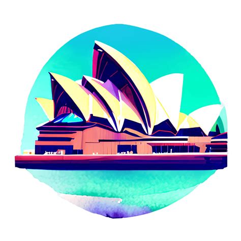 Sydney Opera House Watercolour Graphic · Creative Fabrica