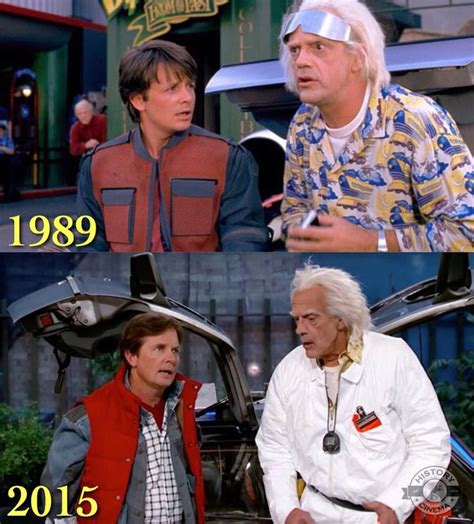 Marty McFly and Doc Brown, 26 years apart | Back to the future, Marty mcfly, Doc brown