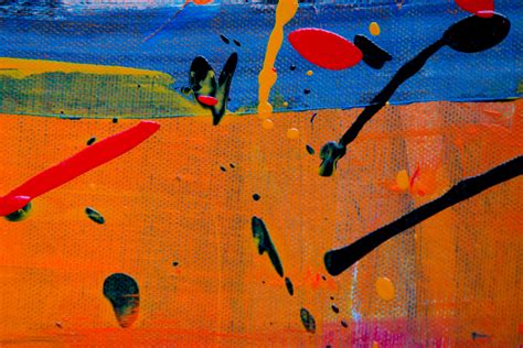 Orange, Black, and Blue Abstract Painting · Free Stock Photo