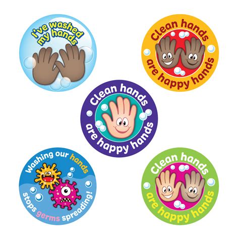 School Stickers | Hand Washing Clean Hands Stickers. Free Delivery