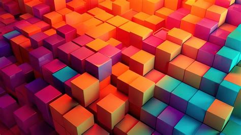 Background Cube Colorful Wallpaper Backgrounds | PSD Free Download ...