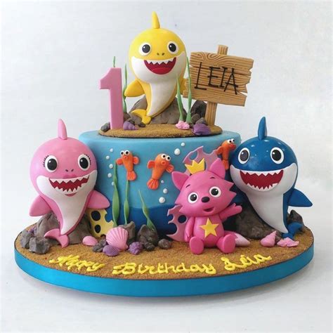 15 Adorable Baby Shark Birthday Cake Ideas (They're So Cute) | Shark birthday cakes, Toddler ...