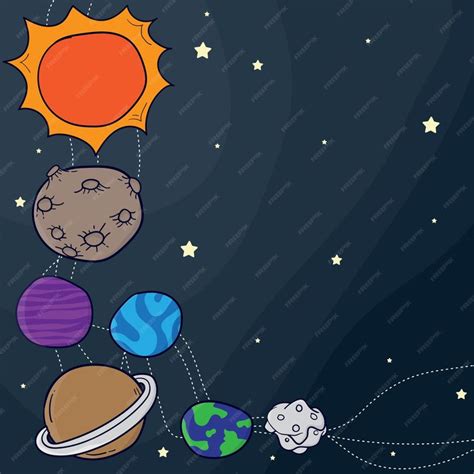 Premium Vector | Solar system background with planet and solar in ...