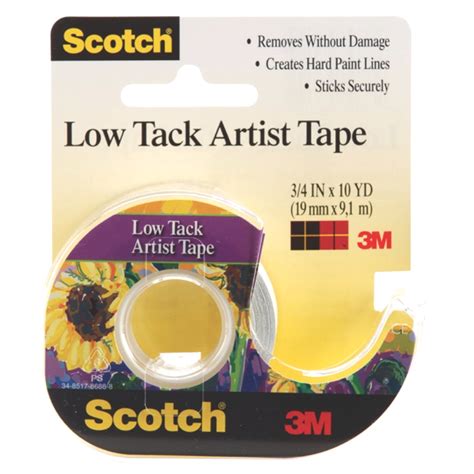 BUY 3M Low Tack Artist Tape 3/4In X 10Yd