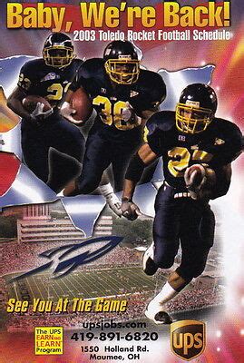 2003 UNIVERSITY OF TOLEDO ROCKETS FOOTBALL POCKET SCHEDULE | eBay