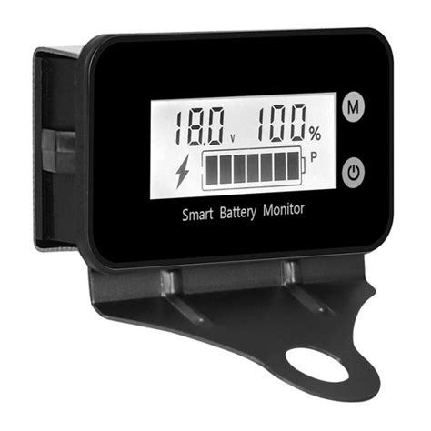 7-100V Smart Battery Monitor with Bracket, Digital Battery Capacity Tester Battery Voltage ...