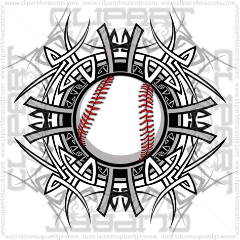 Baseball Tribal Logo Image. Vector or Jpg Formats.