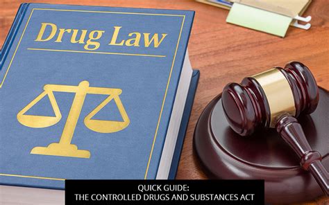 Quick Guide: The Controlled Drugs And Substances Act - A Mehdi Law