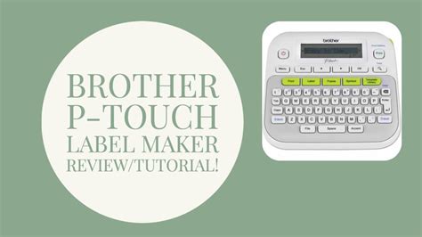 P Touch Label Maker Manual