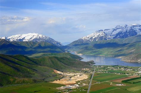 Looking down on Heber Valley, Utah from a hot air balloon!