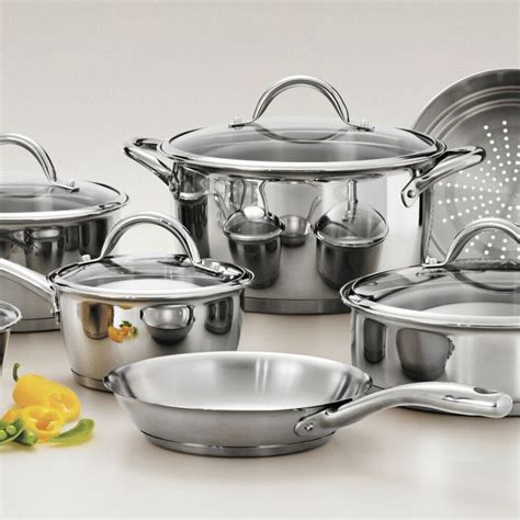 Tramontina 12 Piece Gourmet Stainless Steel Cookware Set Induction Compatible | eBay | Cookware ...