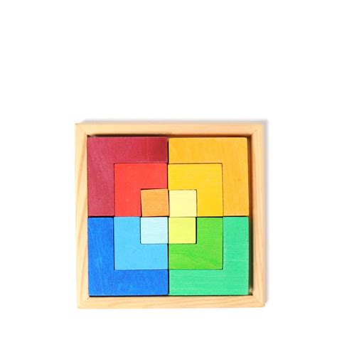 Grimm’s Creative Set Square Building Block Puzzle – Small Kins