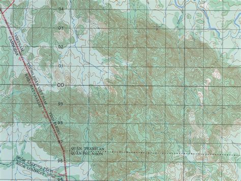 Ia Drang Valley, Vietnam Topographical Map – Battle Archives