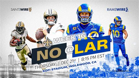 Saints vs. Rams: How to watch, listen and stream Week 16 game