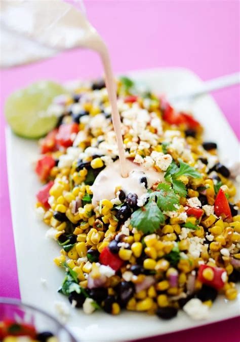 Mexican Street Corn Salad Recipe (Healthier Elote Salad)