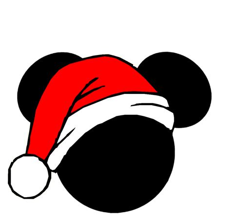 Cabezas de Mickey con sombrero de Santa rojo. | Mickey christmas ...