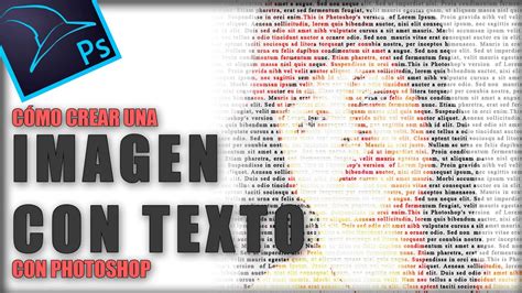 Crear imagen hecha con texto en Photoshop - YouTube