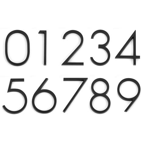 Emtek Products, Inc. 28-MODERN-NUMBERS-US19 - Emtek 7" (178mm) Modern House Numbers - (Flat ...