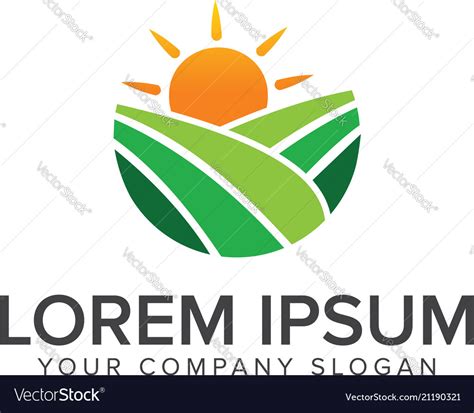 Environmental and green landscaping logo design Vector Image