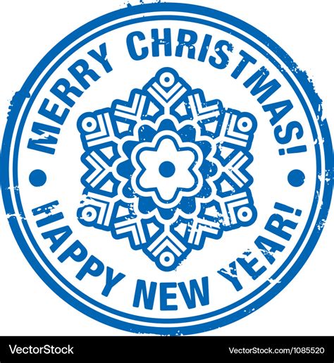 Rubber christmas stamp Royalty Free Vector Image