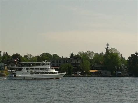 Gananoque Boat Line crossing in front of the Gananoque Inn.