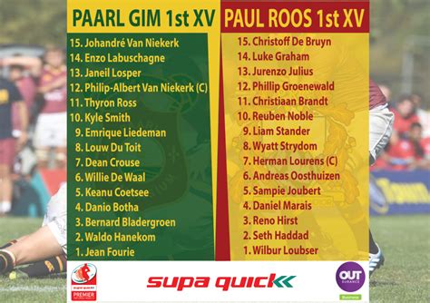 Paarl Gimnasium vs Paul Roos Gymnasium: Announcement