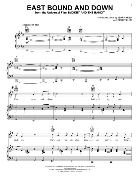 East Bound And Down | Sheet Music Direct