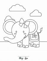 Christmas Elephant Coloring Page Pages sketch template