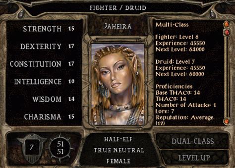 Best cRPGs: Jaheira, Baldur's Gate 2 BG2 Companion