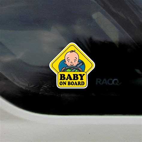 Funny Baby on Board Warning Sign Vinyl Car Bumper Sticker | Etsy