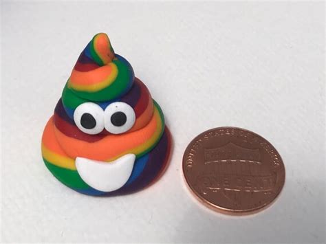 Rainbow Poo Emoji | Etsy