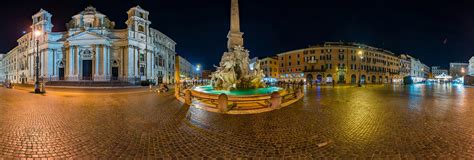 Piazza Navona By Night 360 Panorama | 360Cities