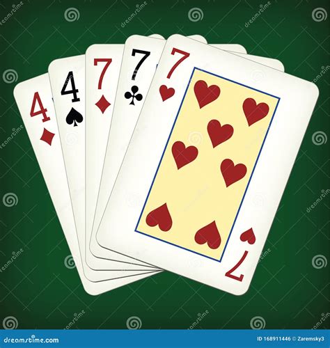 Full House - Playing Cards Vector Illustration Stock Vector ...