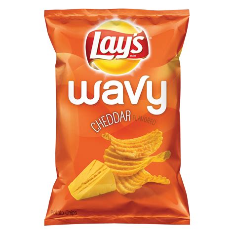 Lay's Wavy Cheddar Potato Chips, 7.5 Oz. - Walmart.com