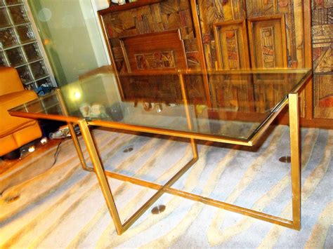 MCM Mid-Century Brass & Glass Coffee Table-Manufacturer-Designer Help ...