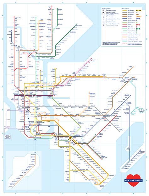 New York Subway Map in the Style of the London Underground Map – Transit Maps Store