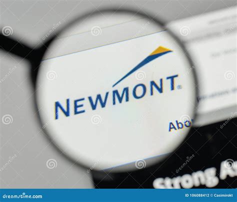 Milan, Italy - November 1, 2017: Newmont Mining Logo on the Webs ...