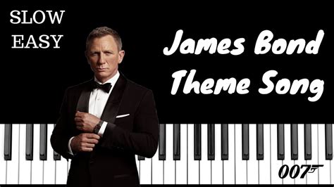 James Bond - 007 Theme Song | SLOW & Easy Piano Tutorial - YouTube