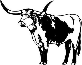 Longhorn Cattle Silhouette at GetDrawings | Free download